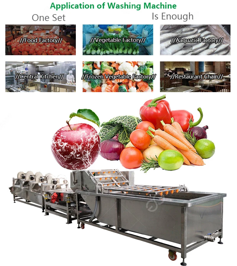 Rotary Ozone Water Bubble Tomato Chili Washing Automatic Fruit Leafy Vegetable Washing Machine Ultrasonic